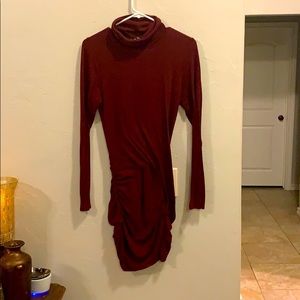 Turtleneck Scrunched Dress